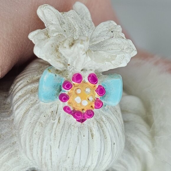 Rare Westland Mini Maltese Figurine Giftware Dog Wearing Outfit K9 QTs 2006 - Picture 10 of 10